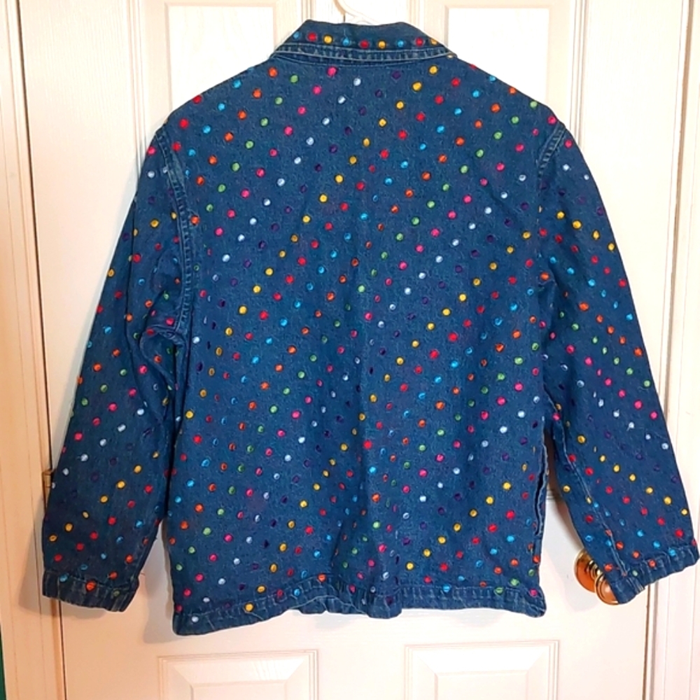 Colorful Vintage Jean Jacket - Picture 4 of 6